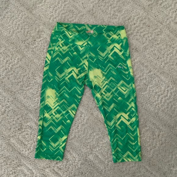 Pants & Jumpsuits | Bright Green Yellow Capri Leggings | Poshmark